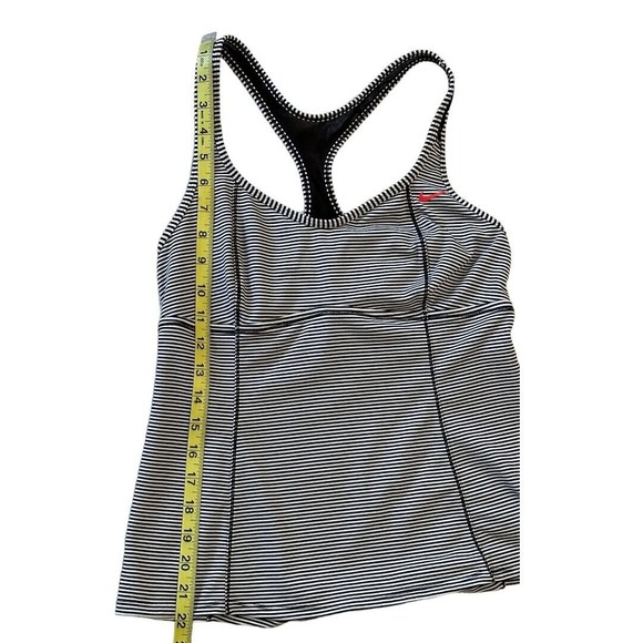 Nike women’s black white stripe racer back workout tank size medium - Picture 7 of 7